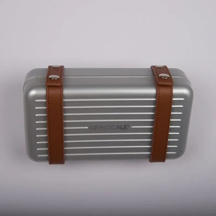 High-end PC aluminum frame crossbody bag, new trendy brand shoulder storage small square bag, hard shell toiletry storage cosmetic bag