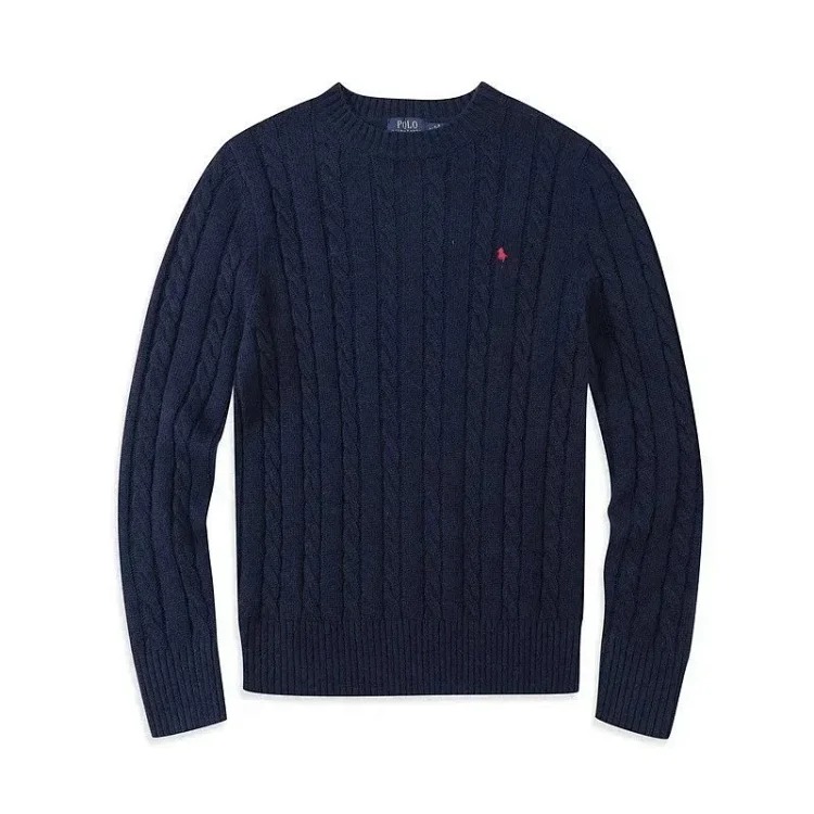 2024 New Autumn and Winter Sports Round Neck Pullover Fashion Jackets Tops Knitted Sweaters Casual Sweaters image 3
