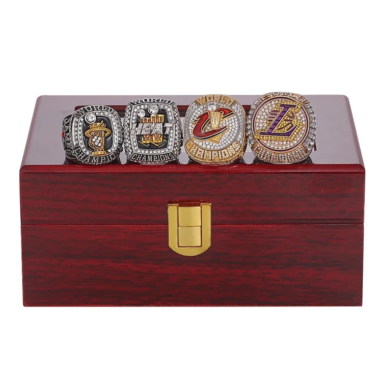 Amazon 4-piece set 2020 NBA James Lakers Cavaliers championship ring four crown ring integrated flip cover