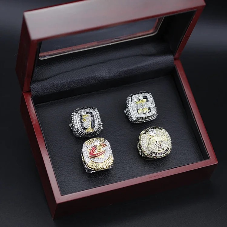 Amazon 4-piece set 2020 NBA James Lakers Cavaliers championship ring four crown ring integrated flip cover