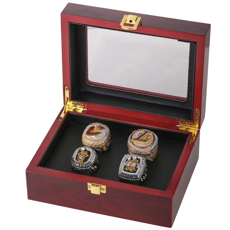 Amazon 4-piece set 2020 NBA James Lakers Cavaliers championship ring four crown ring integrated flip cover