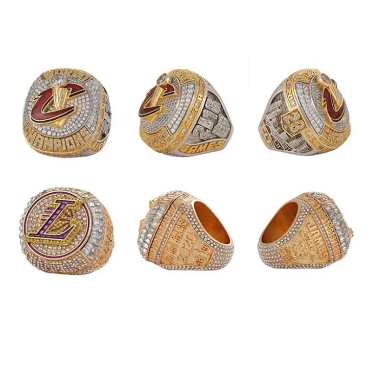 Amazon 4-piece set 2020 NBA James Lakers Cavaliers championship ring four crown ring integrated flip cover