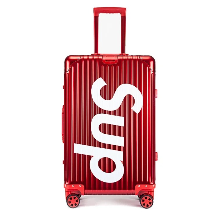 Aluminum magnesium alloy suitcase universal wheels business metal hard suitcase 20-inch boarding case