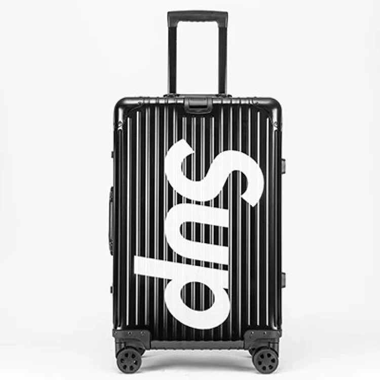 Aluminum magnesium alloy suitcase universal wheels business metal hard suitcase 20-inch boarding case
