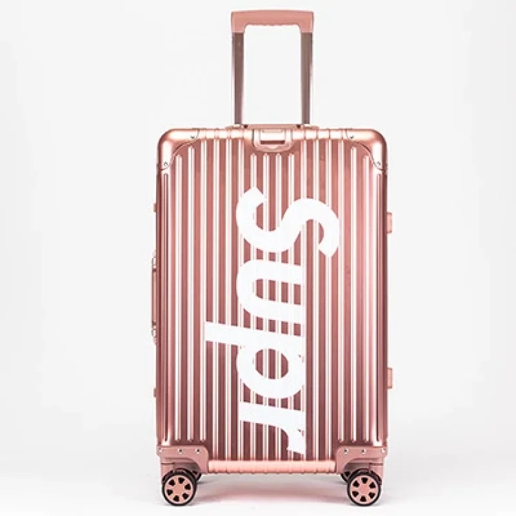Aluminum magnesium alloy suitcase universal wheels business metal hard suitcase 20-inch boarding case
