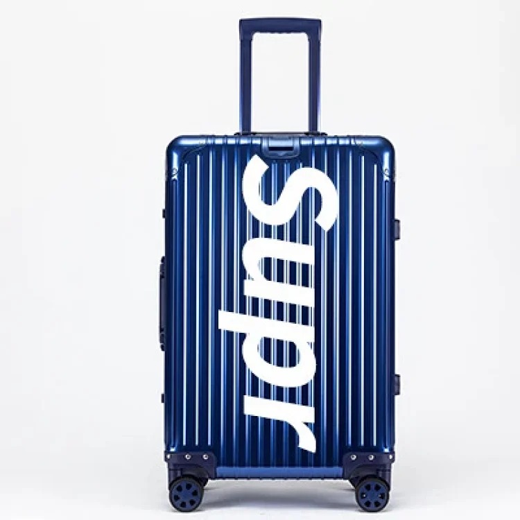 Aluminum magnesium alloy suitcase universal wheels business metal hard suitcase 20-inch boarding case