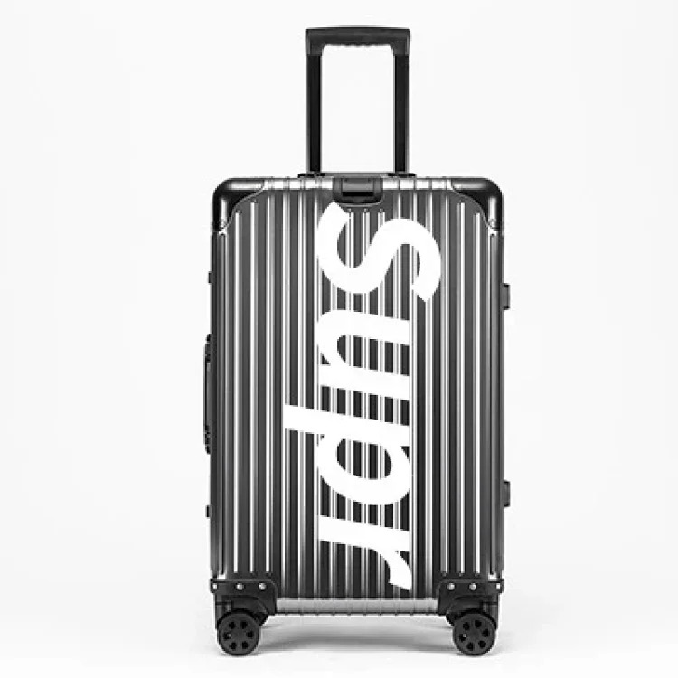 Aluminum magnesium alloy suitcase universal wheels business metal hard suitcase 20-inch boarding case