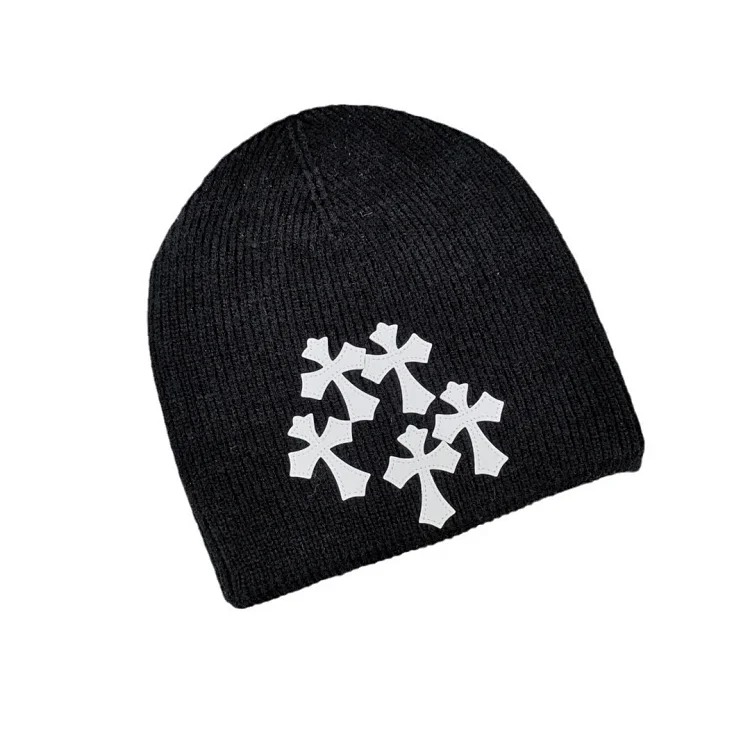 Cross loose pile hat knitted hat cold hat