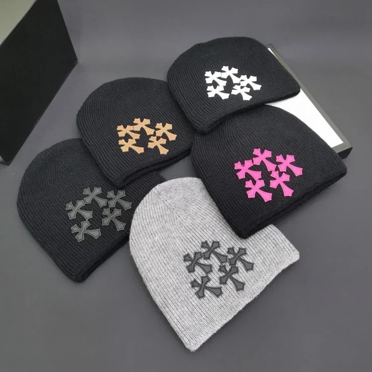 Cross loose pile hat knitted hat cold hat
