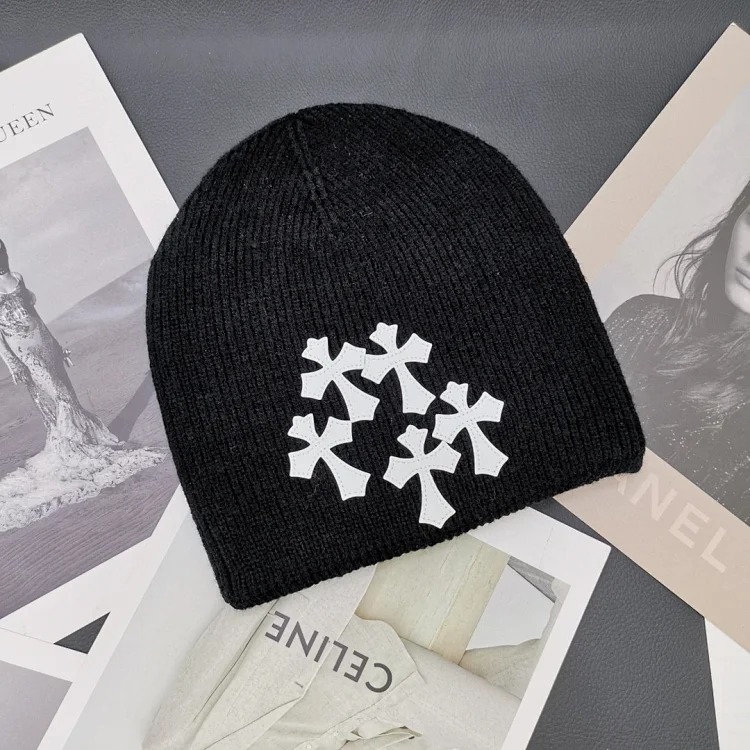 Cross loose pile hat knitted hat cold hat