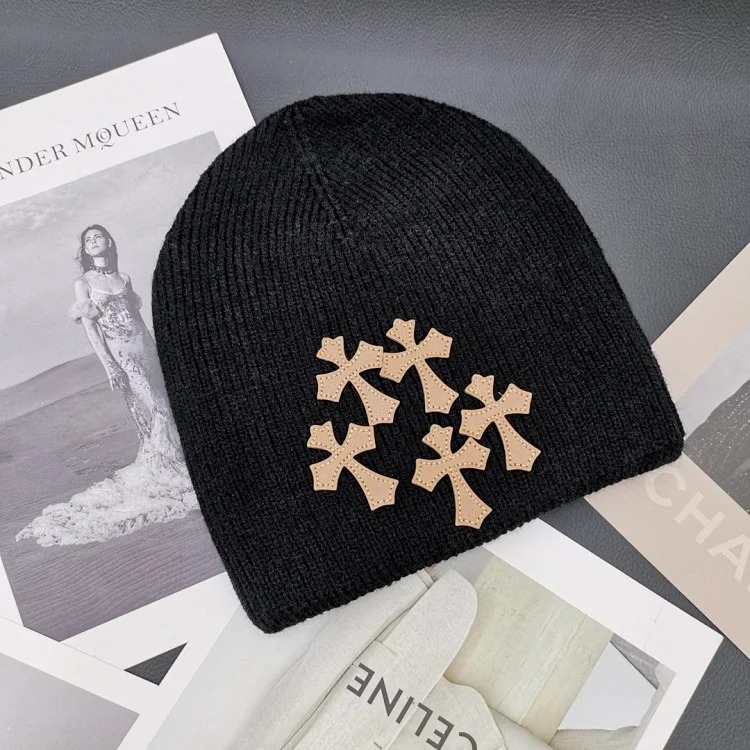 Cross loose pile hat knitted hat cold hat