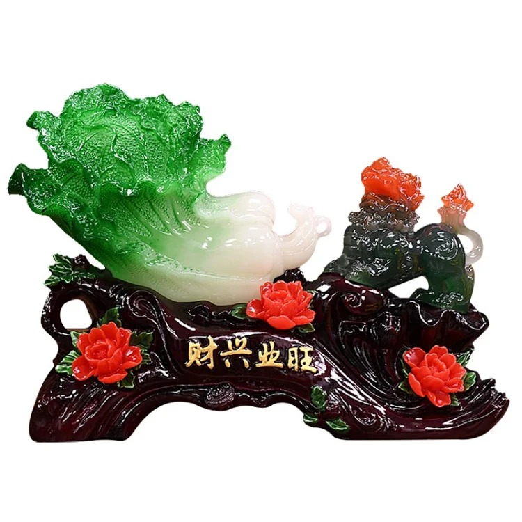 Lucky cabbage ornaments, living room entrance, wine cabinet decoration, store front desk decoration, housewarming opening, gift giving(pic6) Lucky cabbage ornaments, living room entrance, wine cabinet decoration, store front desk decoration, housewarming opening, gift giving