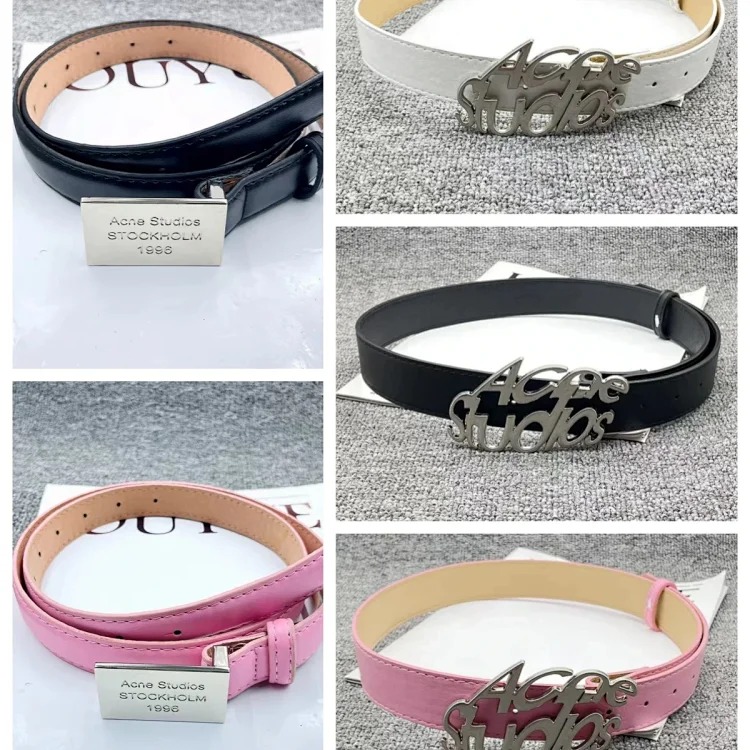 Chanel Acn double row English letters niche/1996 two-color belt