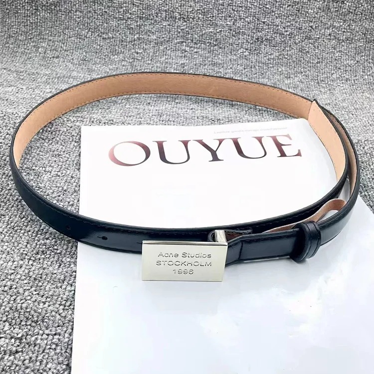 Chanel Acn double row English letters niche/1996 two-color belt image 5
