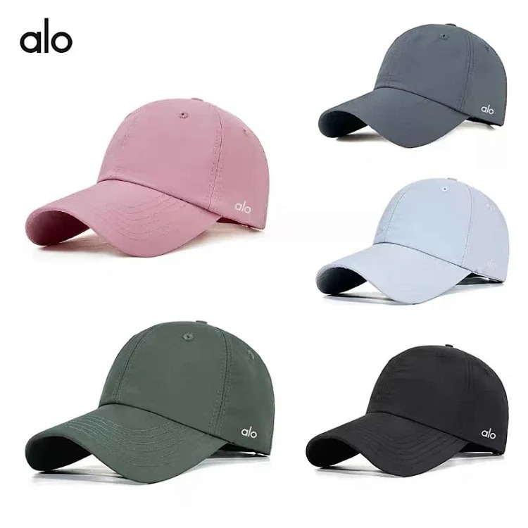 Alo yoga new baseball cap for men and women, outdoor sun protection peaked cap, casual and versatile sports and leisure golf hat