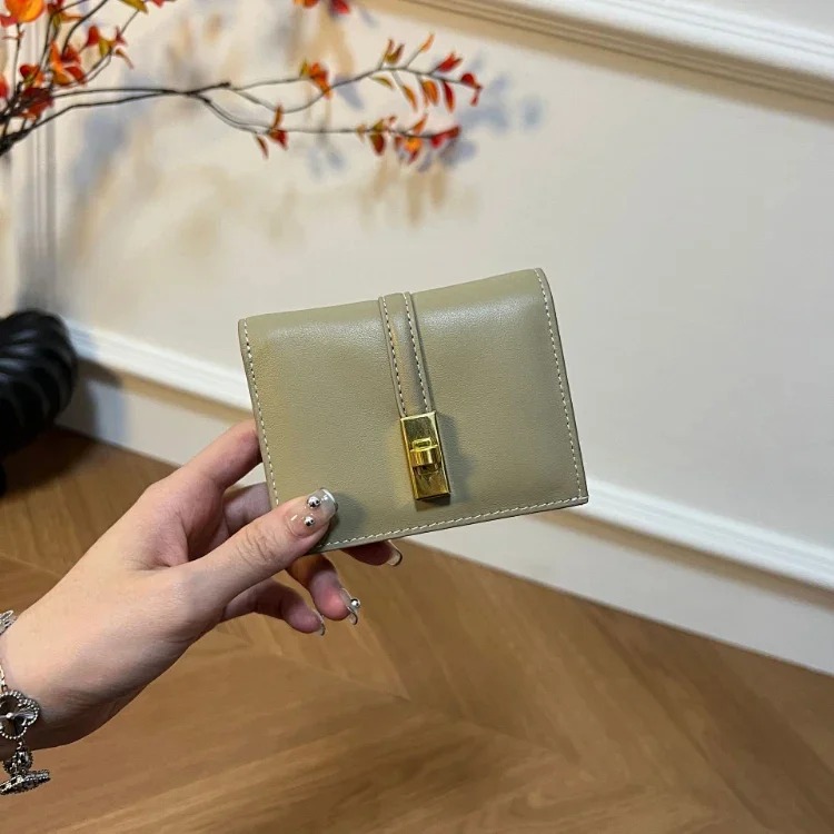 Louis Vuitton SL retro presbyopic card holder wallet short printed buckle multi-card coin purse ID storage bag-5787