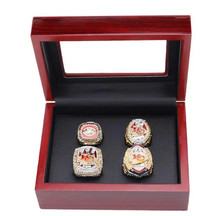 2024 NFL Chiefs Championship Ring Football Super Bowl New Amazon Exclusive Factory Direct Sales