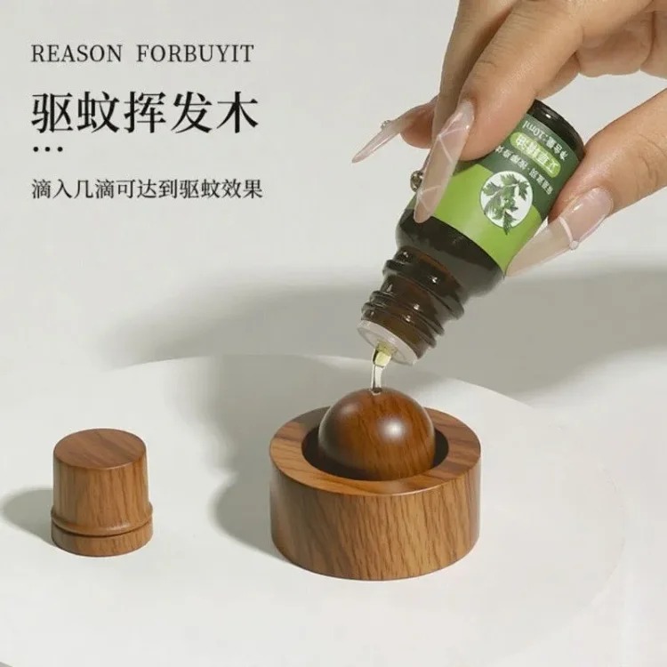 Essentials Planet Convenient Home Diffusing Wooden Car Ornaments Solid Wood Fireless Aromatherapy Indoor Essential Oil Wooden Ball Diffuser