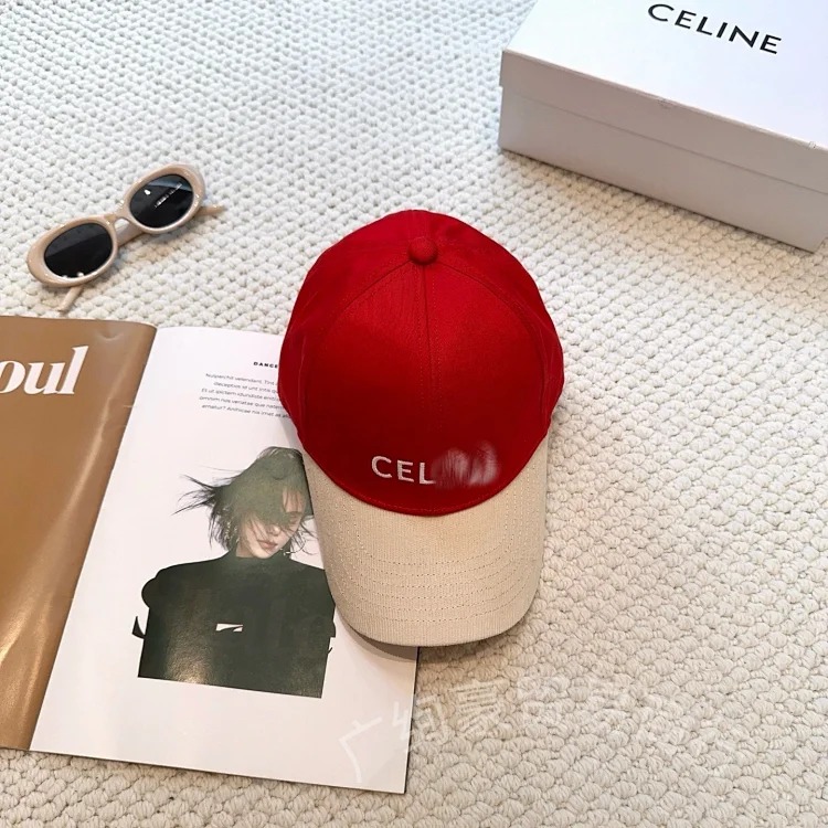 Chanel CE Home British style color block two-color peaked cap embroidered retro style versatile daily baseball cap letter duck tongue