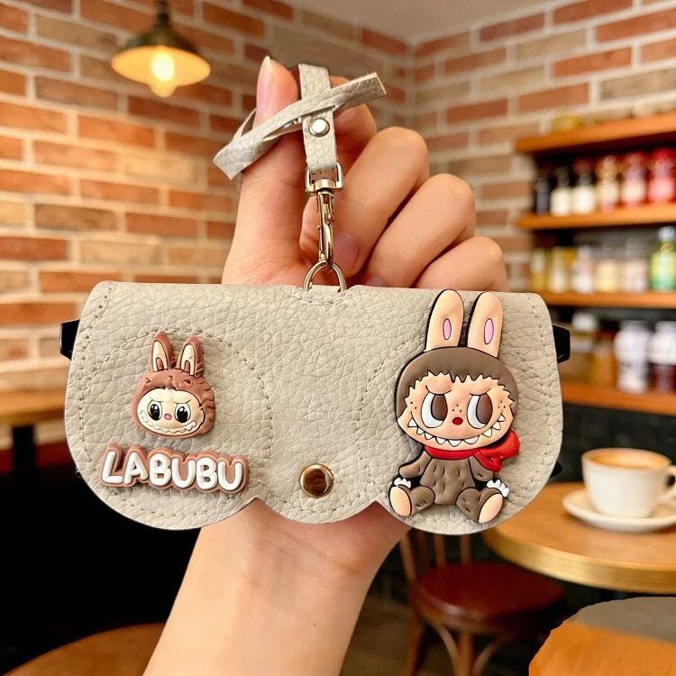 Labubu hanging bag glasses bag portable unisex myopia glasses case sunglasses protective cover sunglasses storage bag