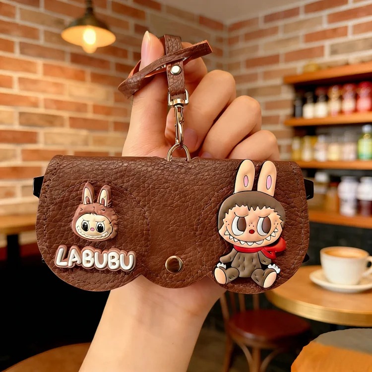 Labubu hanging bag glasses bag portable unisex myopia glasses case sunglasses protective cover sunglasses storage bag