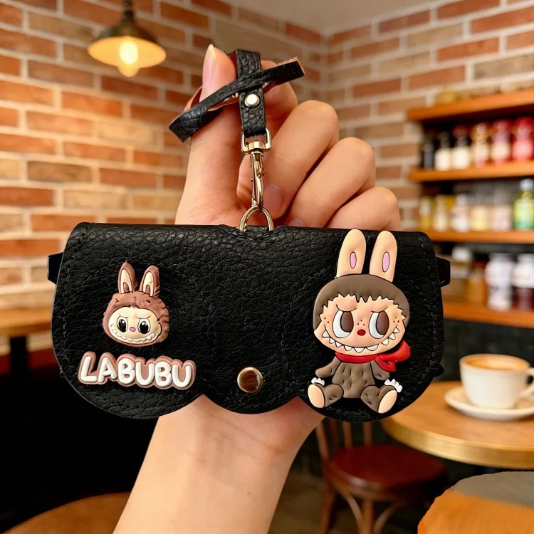 Labubu hanging bag glasses bag portable unisex myopia glasses case sunglasses protective cover sunglasses storage bag