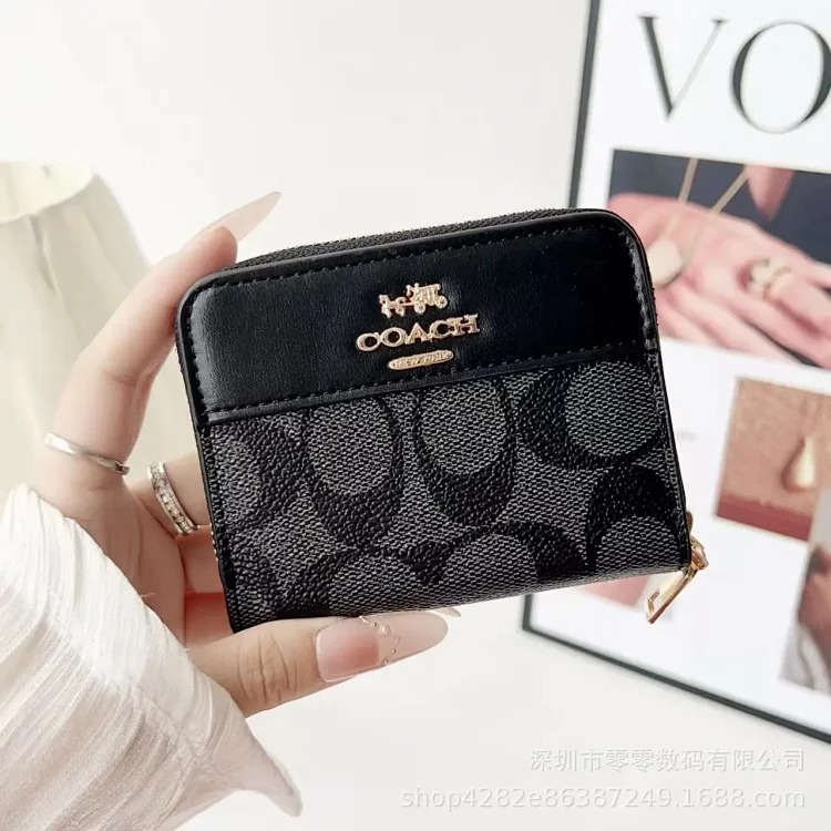 Louis Vuitton New anti-theft card bag, trendy brand wallet, short card bag, C Kou presbyopic coin purse, card storage bag, zipper bag