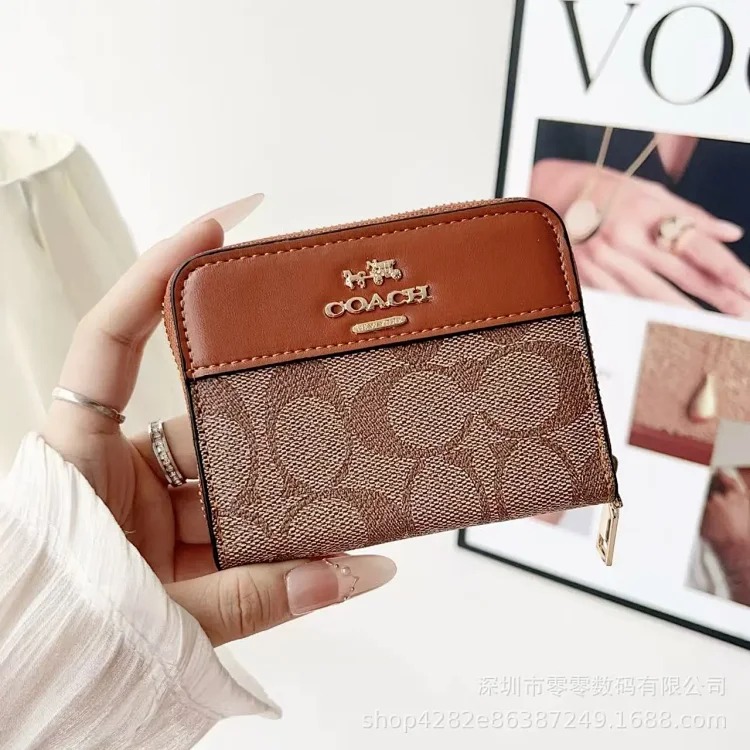 Louis Vuitton New anti-theft card bag, trendy brand wallet, short card bag, C Kou presbyopic coin purse, card storage bag, zipper bag