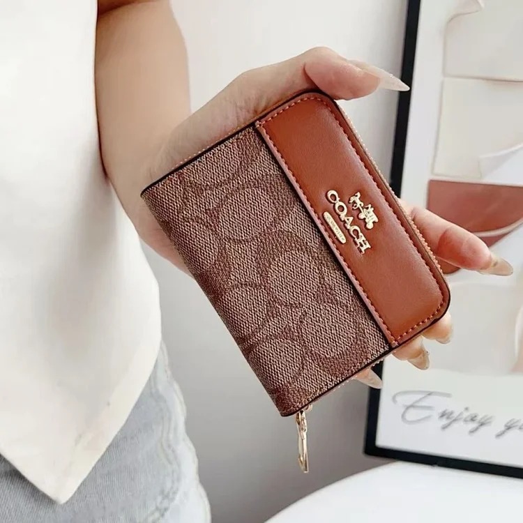 Louis Vuitton New anti-theft card bag, trendy brand wallet, short card bag, C Kou presbyopic coin purse, card storage bag, zipper bag