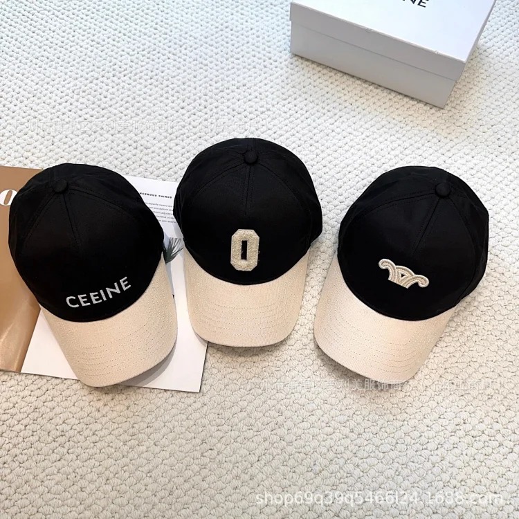 Baseball hat for women, spring and autumn, Korean with letter mark, new fashionable large brim, slimming and face-shaping small duck cap for men