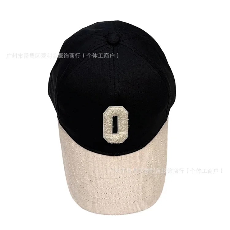 Baseball hat for women, spring and autumn, Korean with letter mark, new fashionable large brim, slimming and face-shaping small duck cap for men