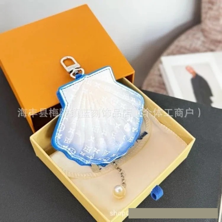 New soft dice keychain heavy industry pearl shell bag small bag headphone bag jewelry bag pendant pendant