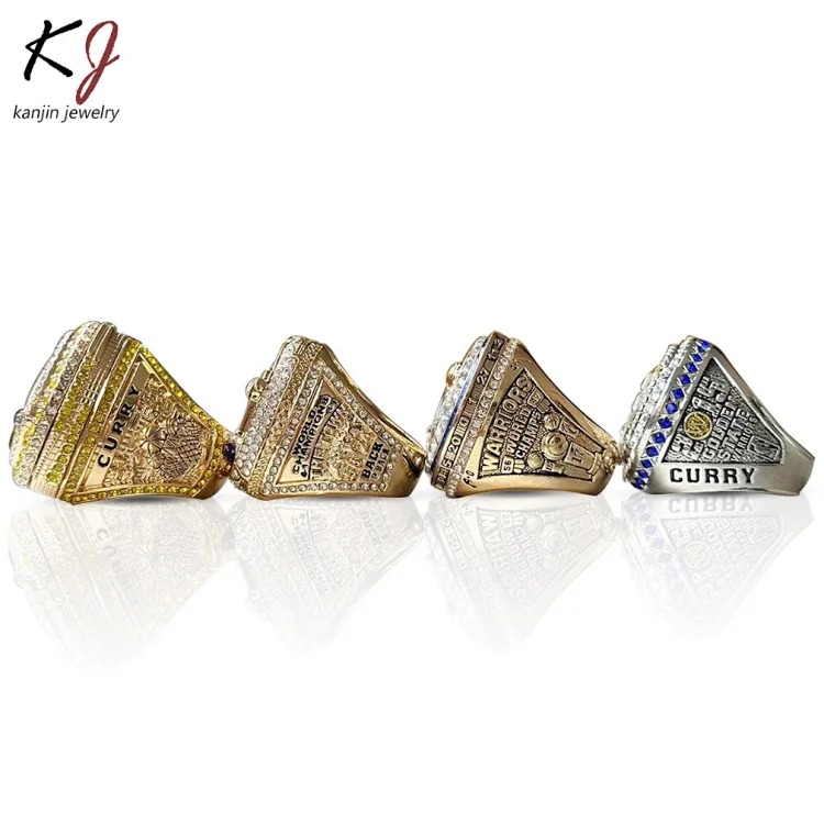 NBA Golden State Warriors Curry 4-piece championship ring set best-selling rings in Europe and America