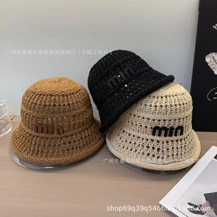 Fisherman hat letter logo spring and summer Korean trendy sunshade big brim sun hat for women Japanese fisherman hat wholesale in stock