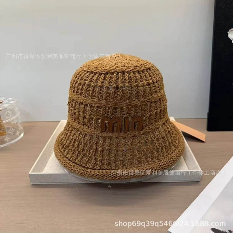 Fisherman hat letter logo spring and summer Korean trendy sunshade big brim sun hat for women Japanese fisherman hat wholesale in stock