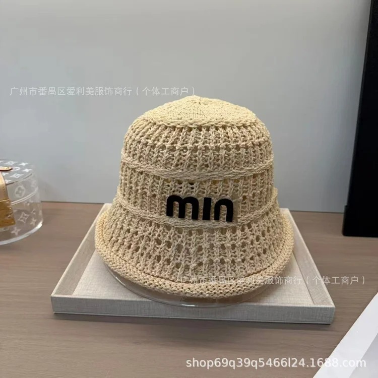 Fisherman hat letter logo spring and summer Korean trendy sunshade big brim sun hat for women Japanese fisherman hat wholesale in stock