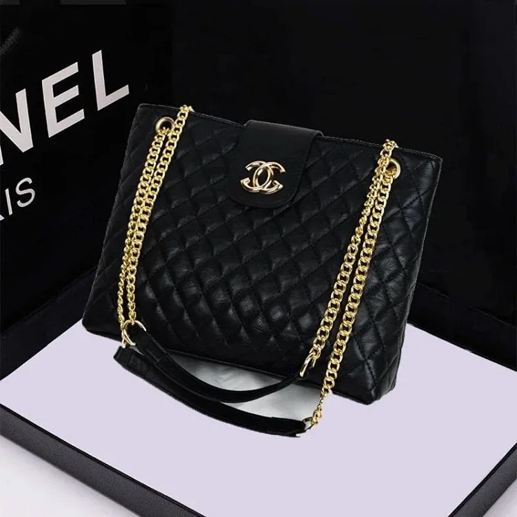 Balenciaga Internet celebrity large-capacity bag for women 2022 new trendy small fragrant style rhombus chain bag soft leather texture single shoulder crossbody bag