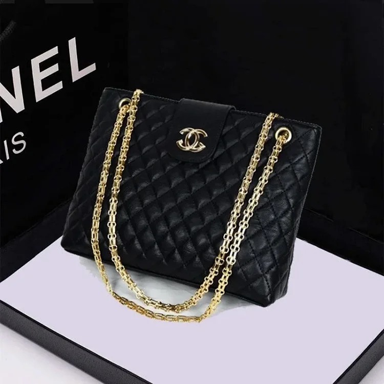 Balenciaga Internet celebrity large-capacity bag for women 2022 new trendy small fragrant style rhombus chain bag soft leather texture single shoulder crossbody bag