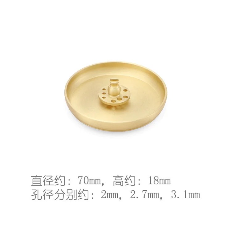 Gourd incense insert nine-hole household all-brass incense plate incense rack porous wire incense insert holder mini small incense holder incense burner accessories