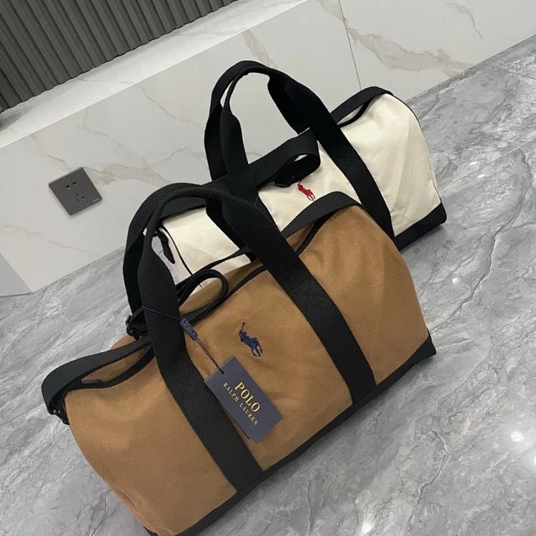New style Raff horse logo embroidered canvas men's and women's travel bag handbag shoulder bag crossbody large capacity storage bag
