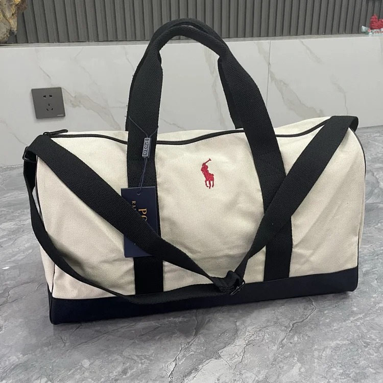 New style Raff horse logo embroidered canvas men's and women's travel bag handbag shoulder bag crossbody large capacity storage bag