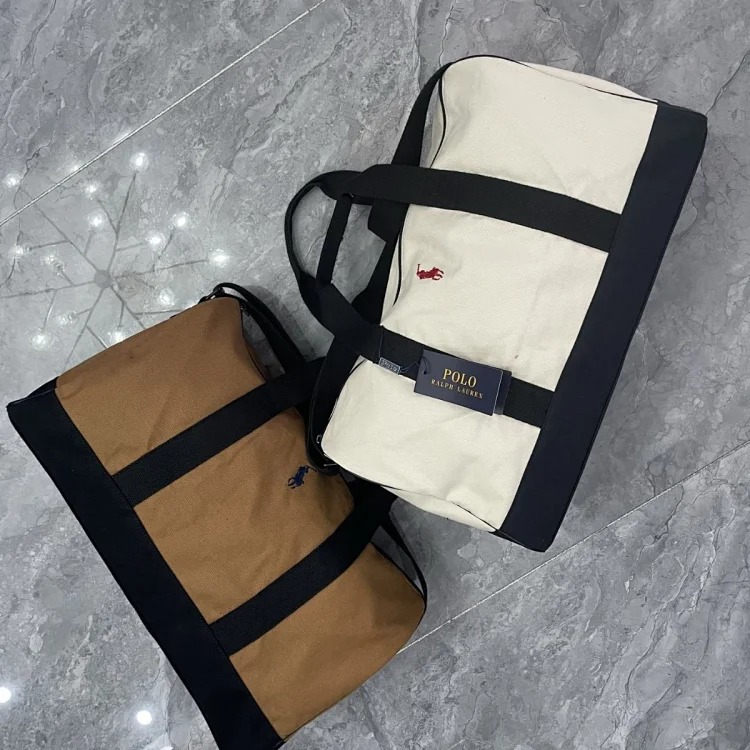 New style Raff horse logo embroidered canvas men's and women's travel bag handbag shoulder bag crossbody large capacity storage bag