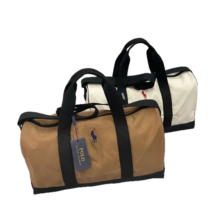 New style Raff horse logo embroidered canvas men's and women's travel bag handbag shoulder bag crossbody large capacity storage bag