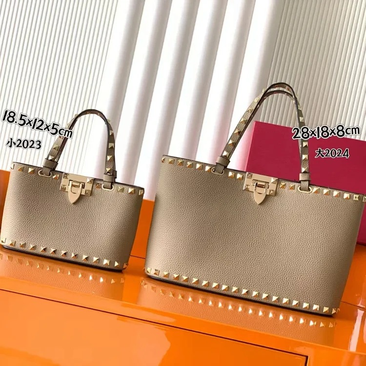 Handbags 2026 new grained calfskin women's bag with rivets small tote bag shoulder bag versatile crossbody bag fashion image 5