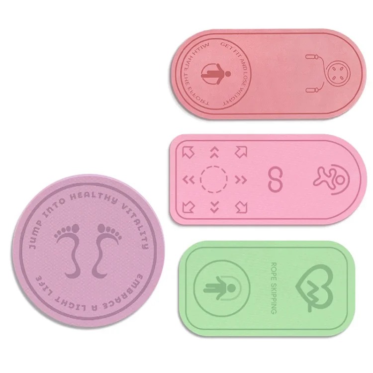 Cordless skipping rope mat, shock-absorbing mat, thickened soundproofing household round fitness mat, shock-proof children's silent anti-slip floor mat