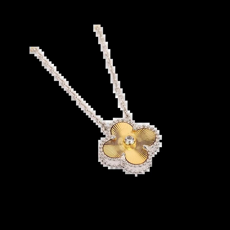 Alhambra Necklace V GOLD CNC single flower & MINI necklace