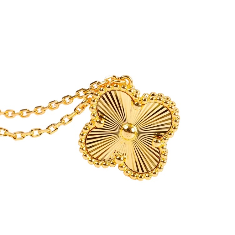Alhambra Necklace V GOLD CNC single flower & MINI necklace