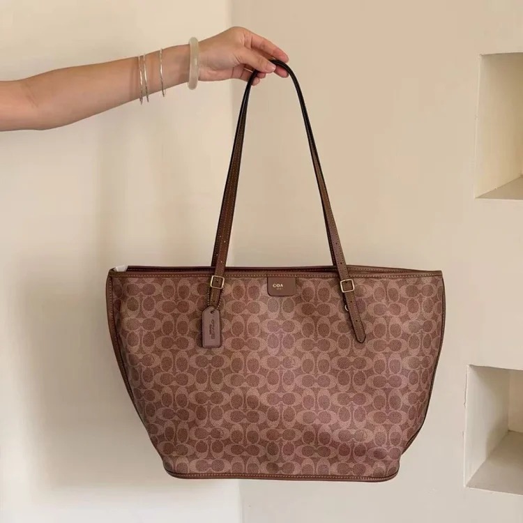 Louis Vuitton C's new tote bag Taxi 36 large vegetable basket bag retro presbyopic shopping bag shoulder crossbody handle