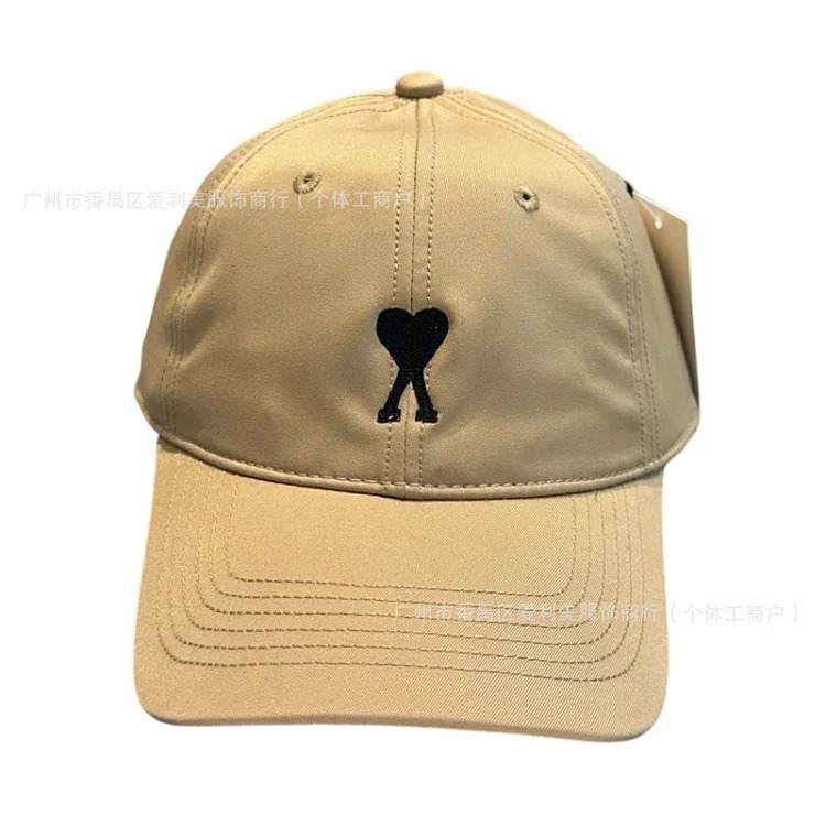 Cute love baseball cap for women with big head circumference, wide brim, face-showing small sunhat, spring and autumn cute solid color embroidered peaked cap