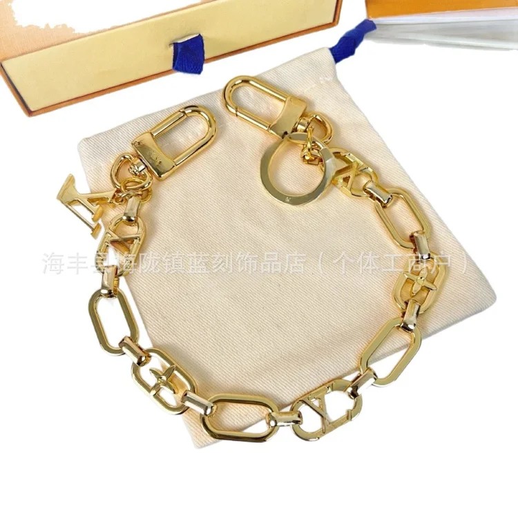 Trendy brand keychain pendant bag chain titanium steel fashion letter pendant bag hanging bag exclusive for foreign trade